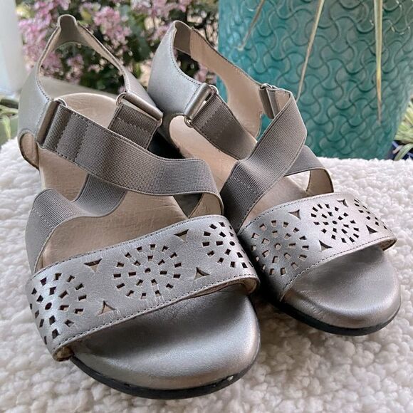 David Tate Leather Open Toe Casual Slingback - Picture 9 of 14